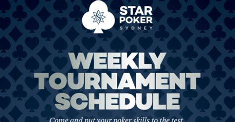 star poker sydney schedule